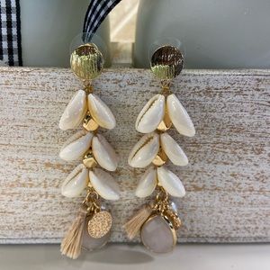 Shell drop earrings